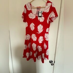 Disney Red and White Floral Dress